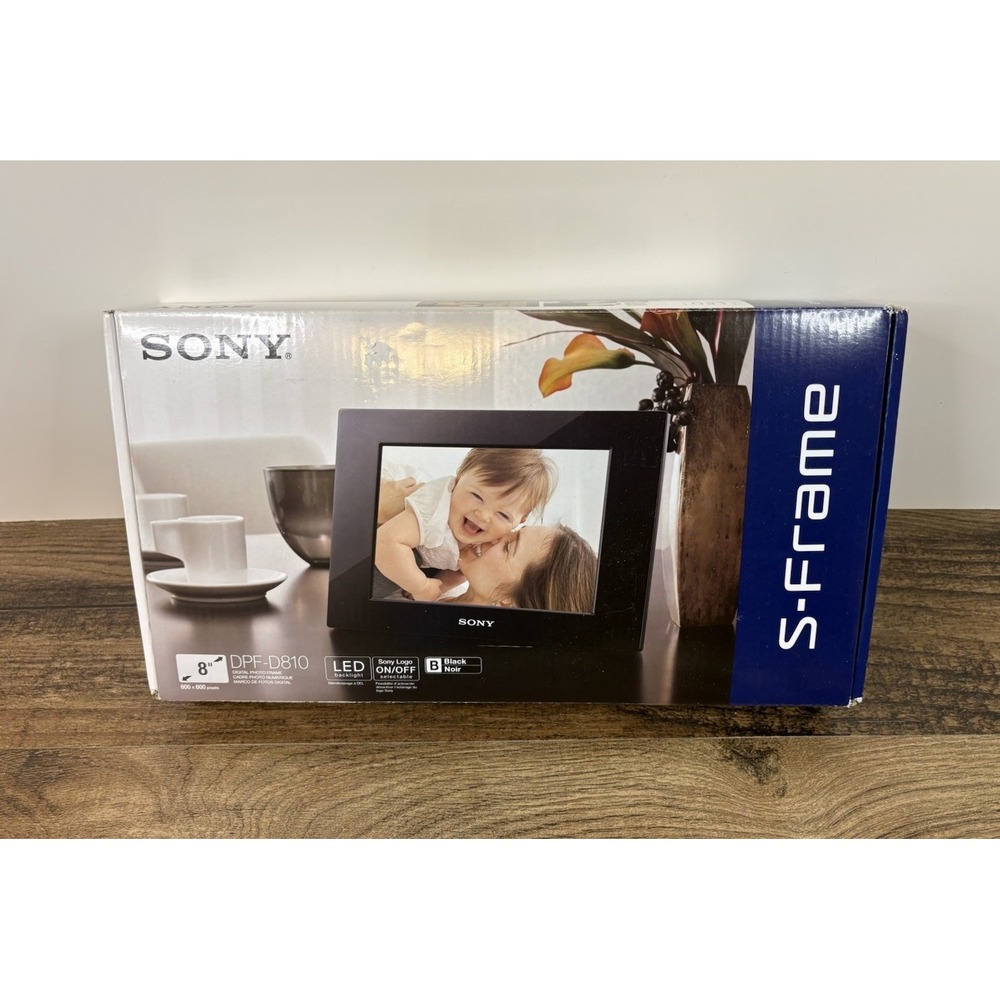 Sony 7-Inch LCD Digital WVGA 16:10 Photo Frame Black Open Box w Remote DPF-D72N